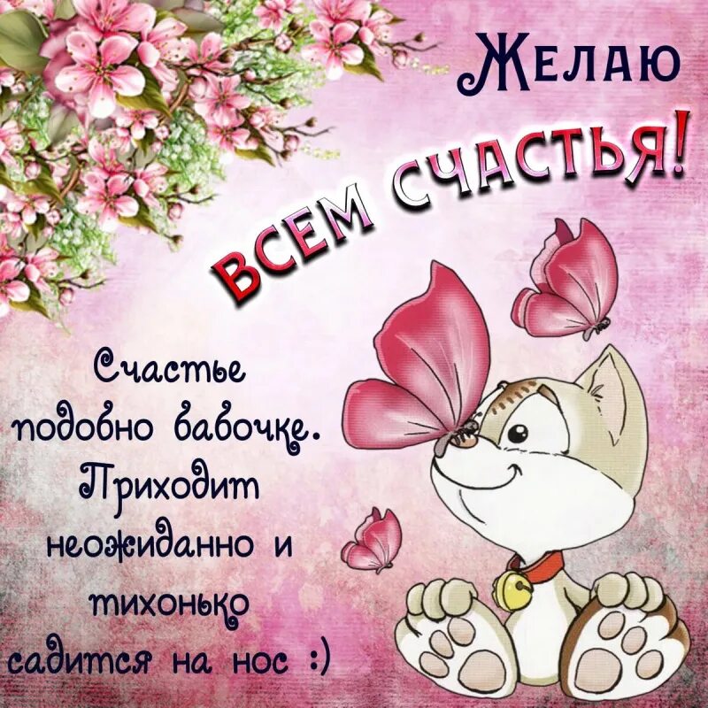 Поздравление пожелание счастья. Открытки с пожеланием счастья. Счастья тебе. Поздравление про счастье. Открытки с пожеланием счастья.