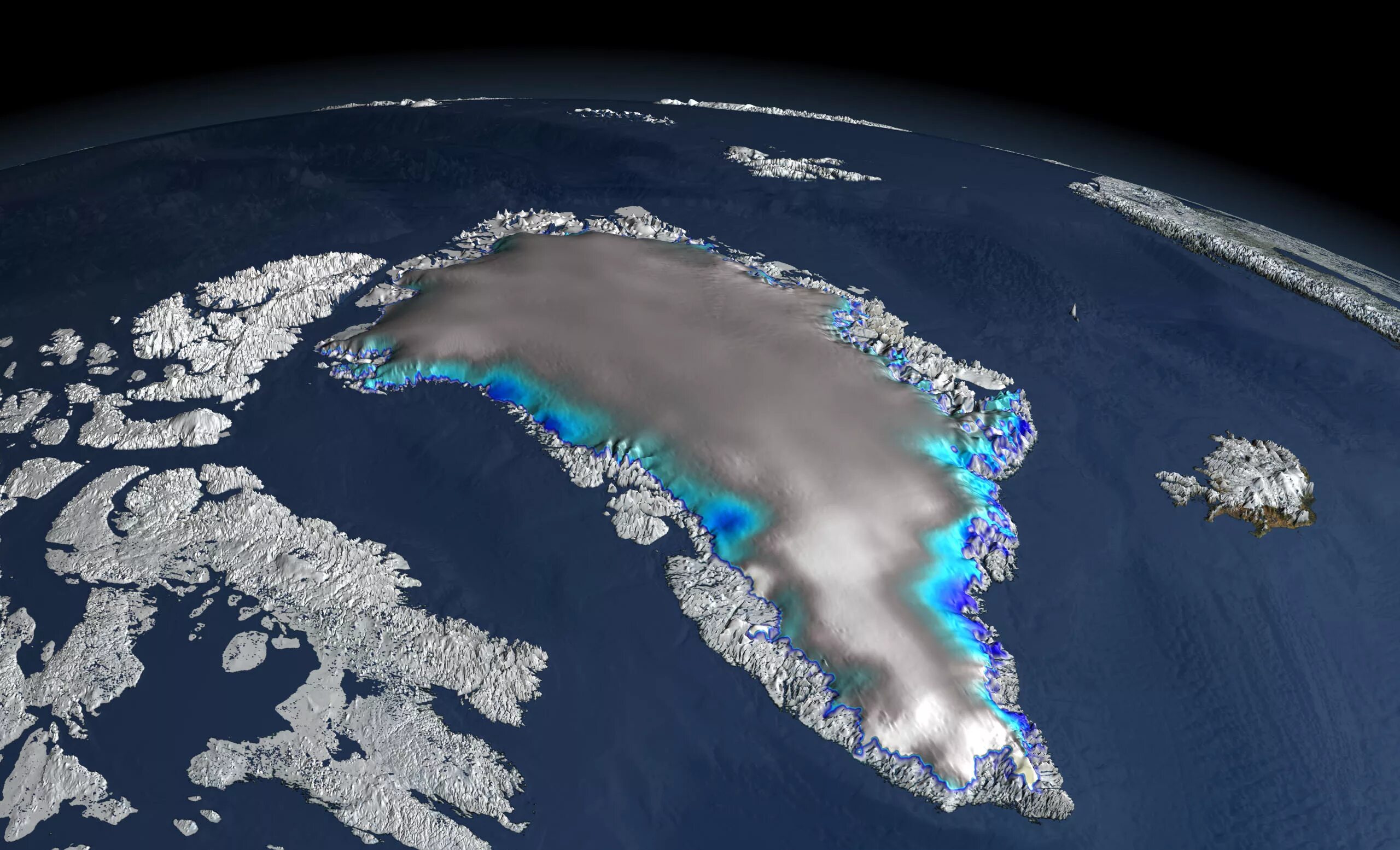 Самый большой остров сша. Остров Гренландия из космоса. Гренландский ледяной щит. Гренландия самый большой остров на земле. Самый большой остров в мире.