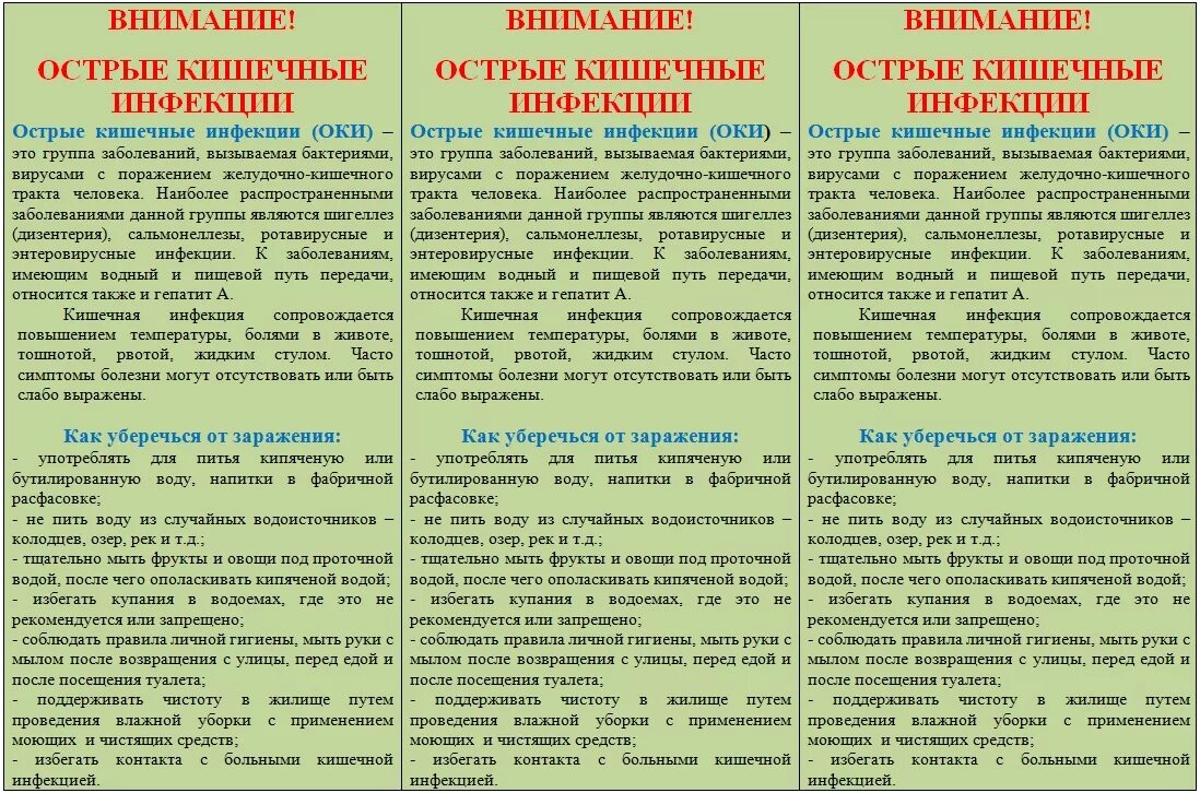 Санпин кишечные инфекции