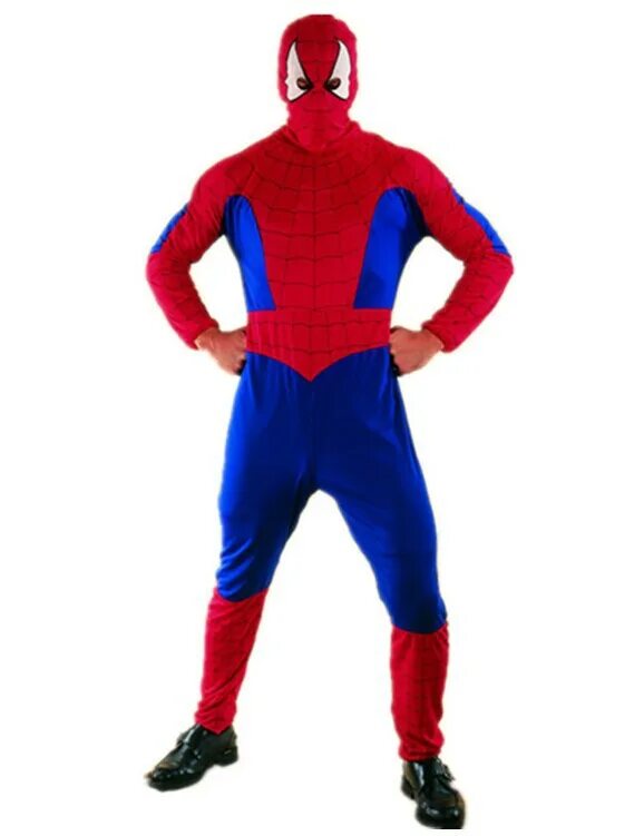 Костюм человека-паука взрослый. Красный костюм человека паука. Костюм паука взрослый. Красный костюм супергероя.