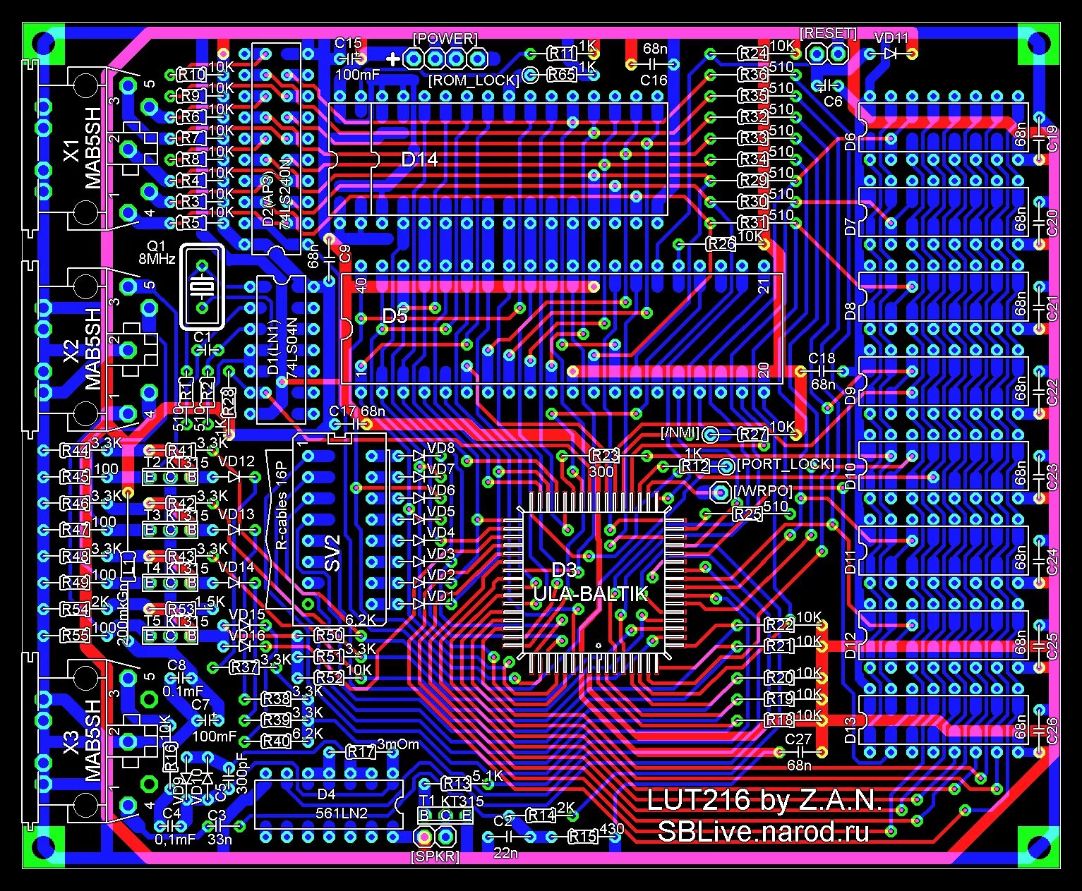 Zx spectrum emulator. Плата sinclair zx spectrum 48k. zx spectrum на бмк ка1515хм1 - 216. zx spectrum circuit.