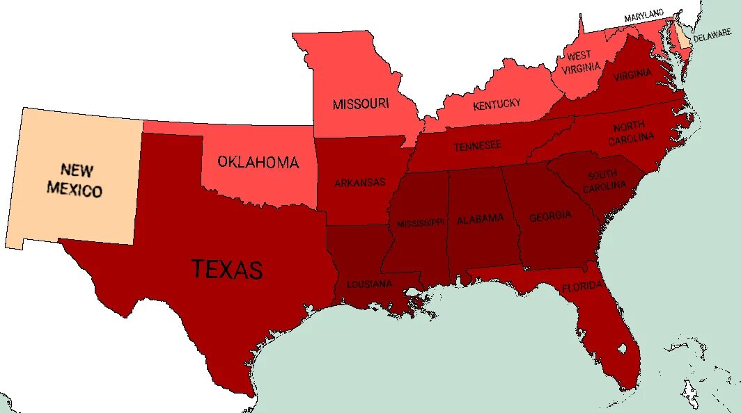Конфедеративные штаты Америки карта. Юг США штаты. Дикси штаты. Штаты Янки.