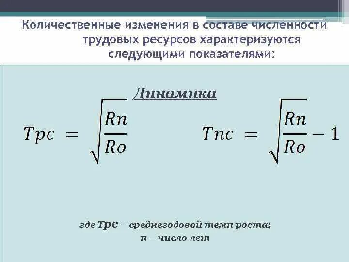 Количественные изменения есть. Среднегодовая численность трудовых ресурсов. Среднегодовая численность трудовых ресурсов формула. Формула нахождения численности трудовых ресурсов. Причины изменения численности трудовых ресурсов..