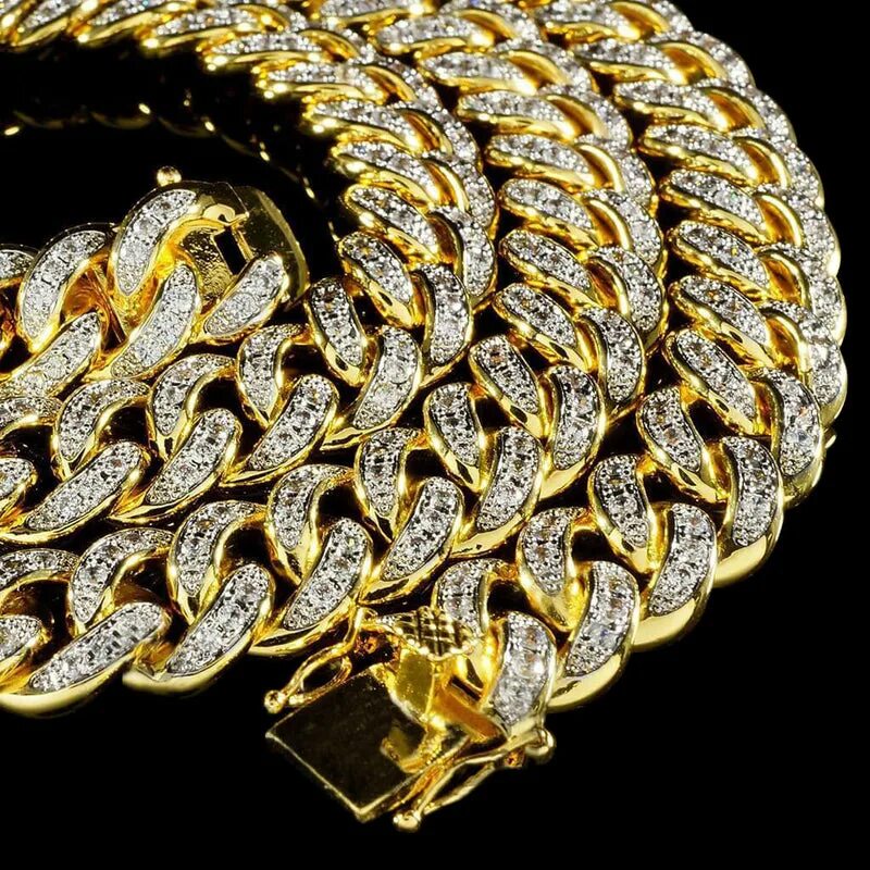 Цепь Diamond Cuban Chain с бриллиантами. Cuban link цепь с бриллиантами. Цепь мужская Diamond Cuban whtch. Цепочка Майами золото.