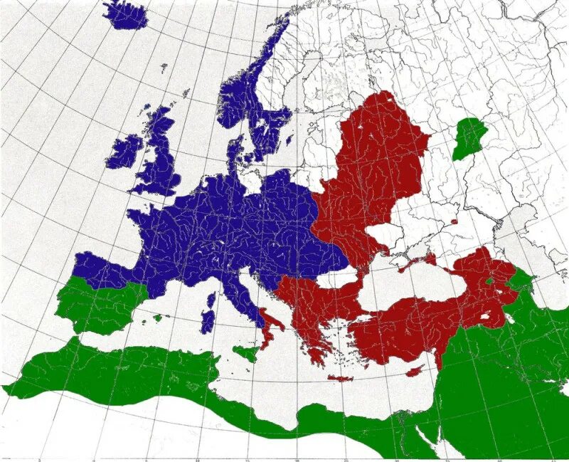 Карта религий Европы в 10 веке. 1054 Раскол христианской церкви карта. Карта распространения католицизма. Раскол христианства кароа.
