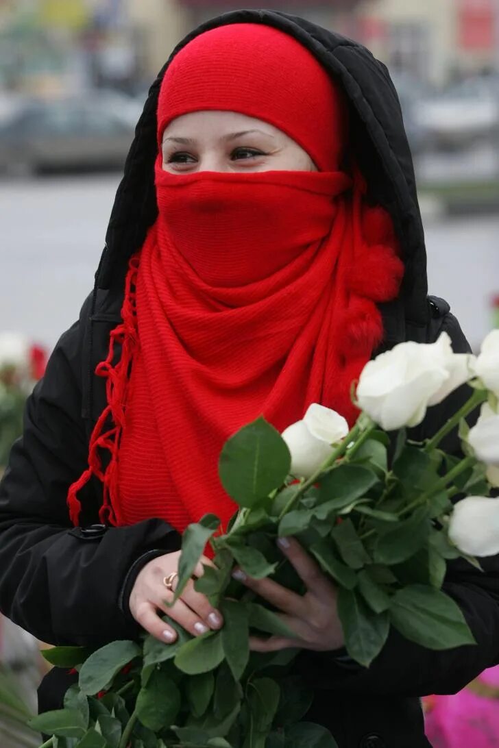 Мусульманка в красном