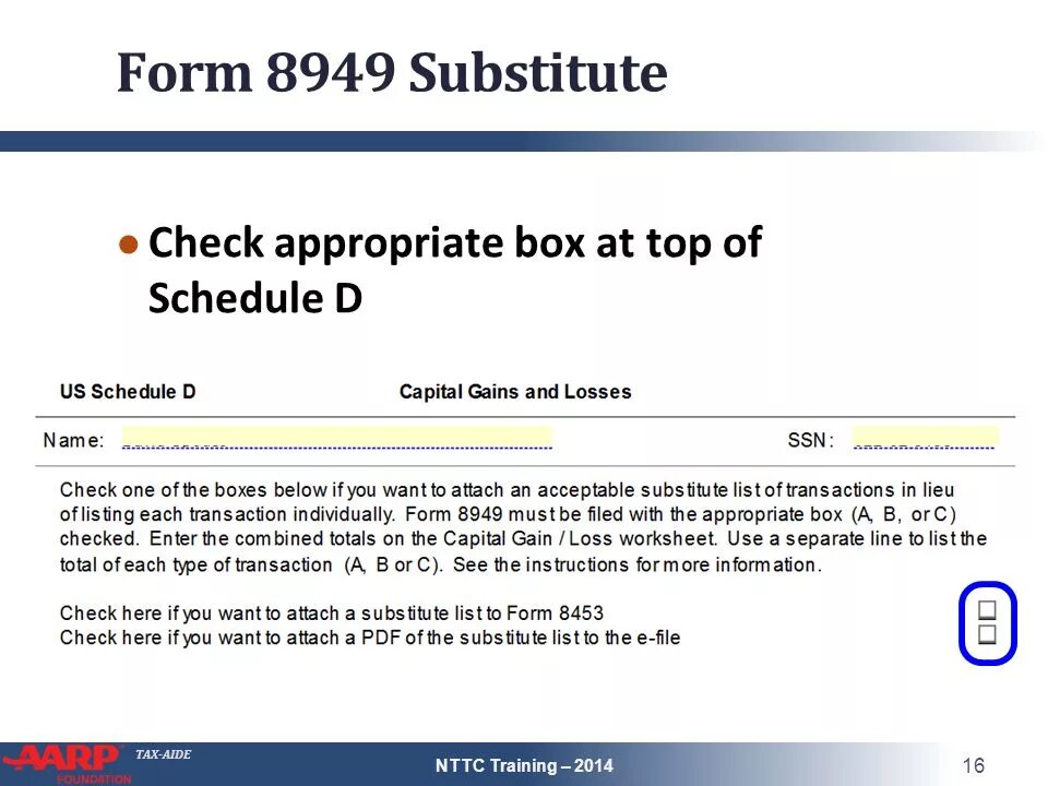 Check appropriate. Check appropriate