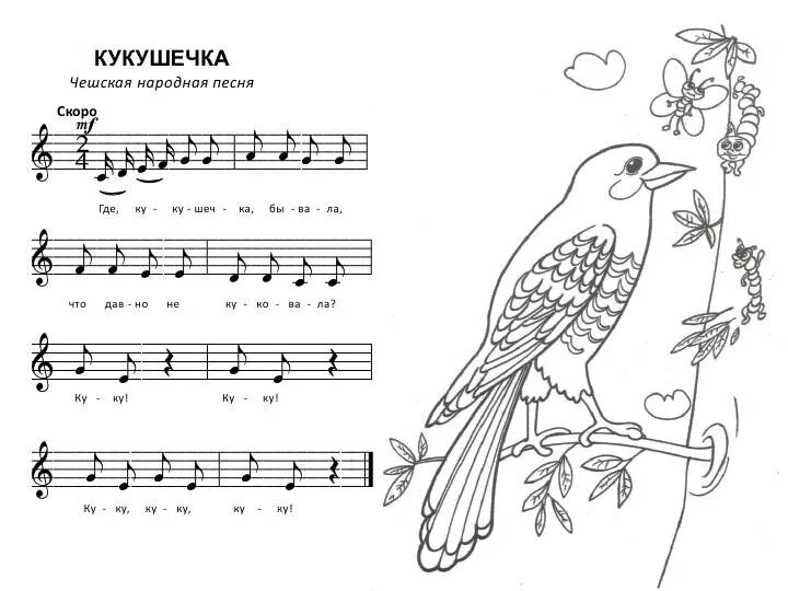 Ноты раскраска. Ноты для раскрашивания для детей. Кукушка раскраска для детей. Ноты раскраска для детей.