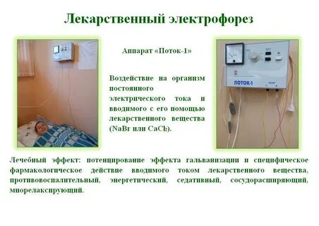 Электрофорез какая сила тока