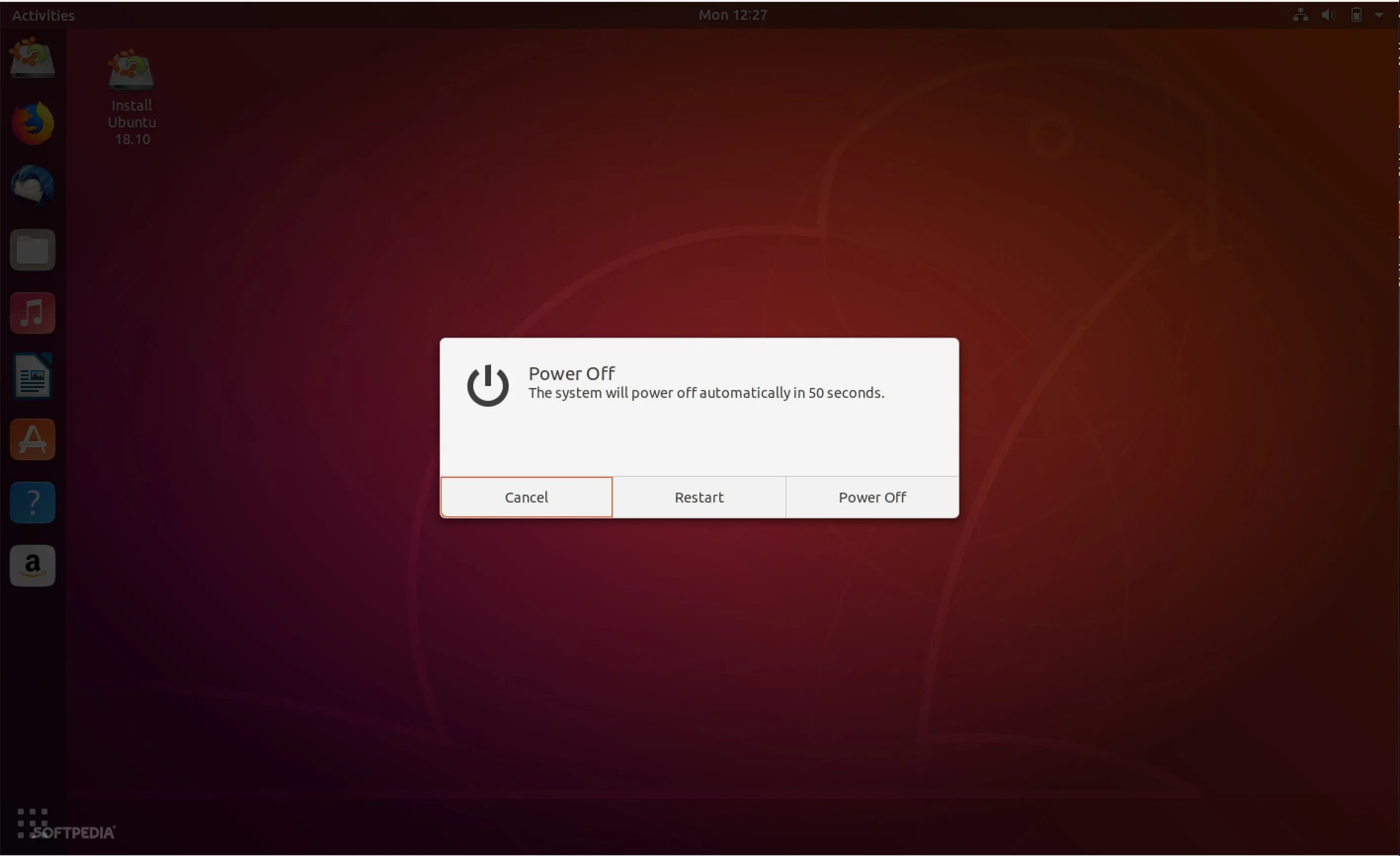 Ubuntu default. Ubuntu 18.10. linux выключение компьютера. обои ubuntu 18.10. выключение ubuntu.