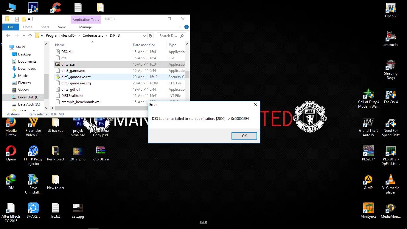 Failed launcher game. Error 2000 х. Seculauncher failed to start application 2001 0x00000002 Dirt 2.