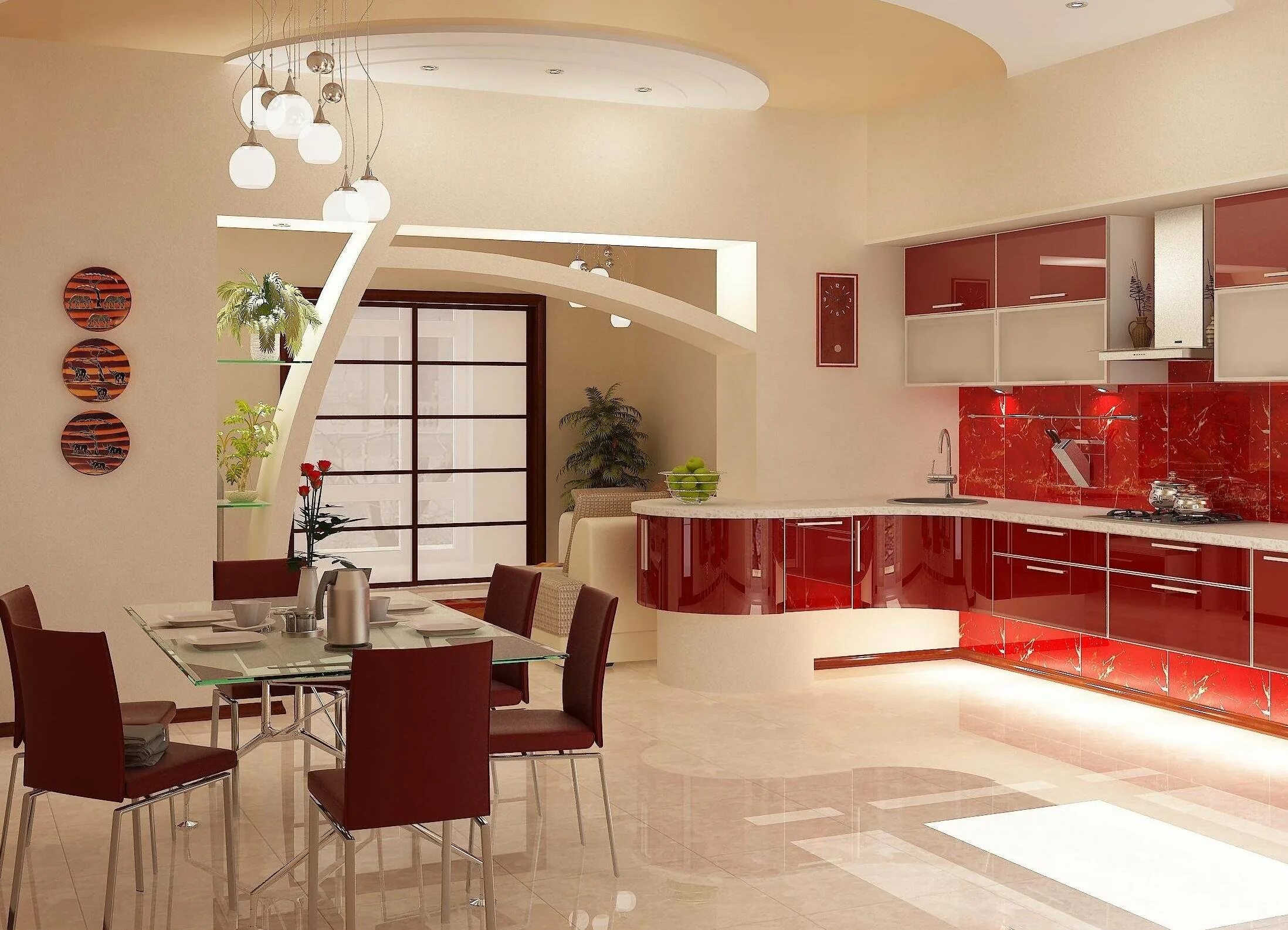 Картинки комнаты кухня. Интерьер кухни. Красивые кухни. Бордовая кухня в интерьере. Кухня в Красном цвете.