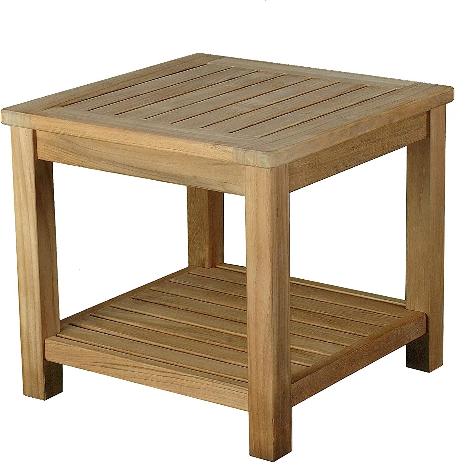 Стол 50 см высота. Столик для шезлонга из дерева. Деревянный шезлонг со столиком. Приставной деревянный столик для шезлонга. Стол тиковый садовый.