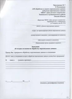 Заявление является персональными данными