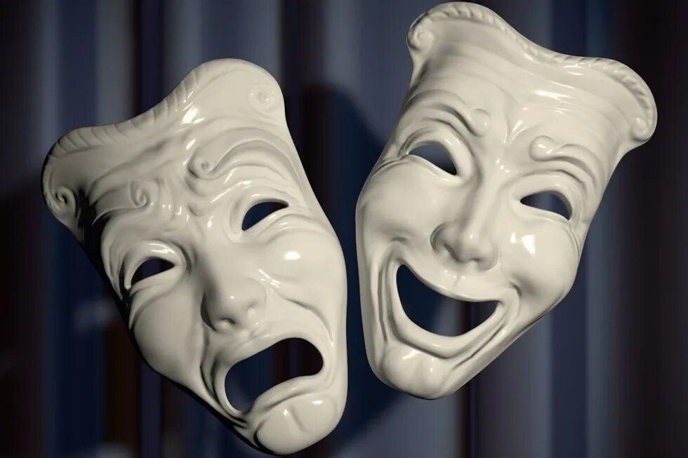 Белая театральная маска. Грустная маска. Фарфоровая маска. Маска трагедии и комедии. Театральные маски.
