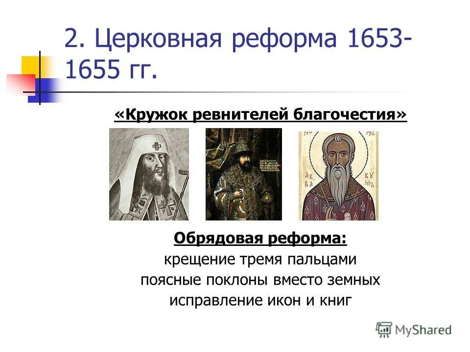 Церковная реформа 1653 1655 гг