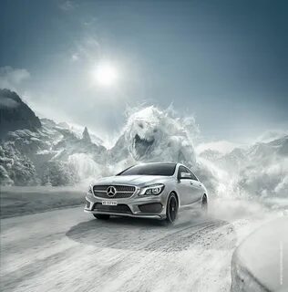 Зимний mercedes