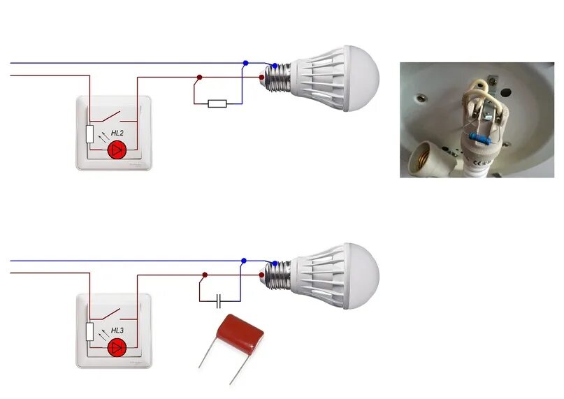 Схема подключения конденсатора к светодиодной лампе. Схема подключения конденсатора к диодным лампам. Схема подключения конденсатора параллельно лампе. Как подключить конденсатор к светодиодному светильнику. Почему моргает свет при включении