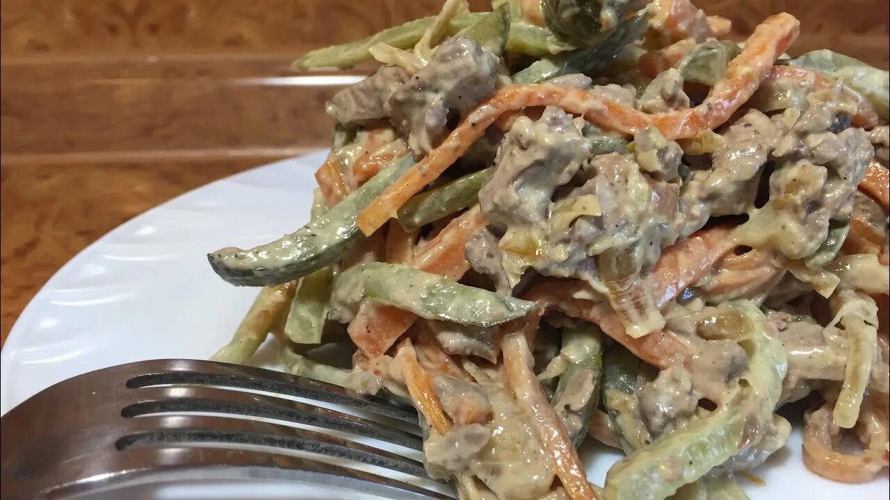 Салат "Обжорка" из курицы. Вкусно и сытно. Простой пошаговый рецепт с фото. STAS