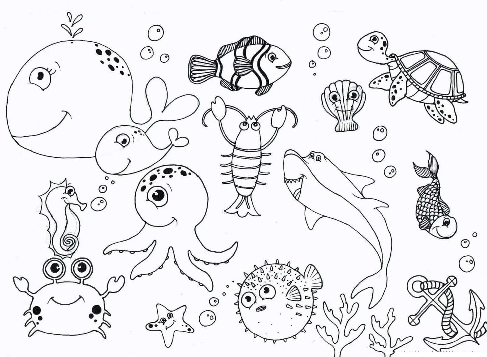 Раскраска морские обитатели. Морские обитатели раскраска для детей. Раскраска "морские жители". Раскраска "подводный мир". Морские обитатели распечатать