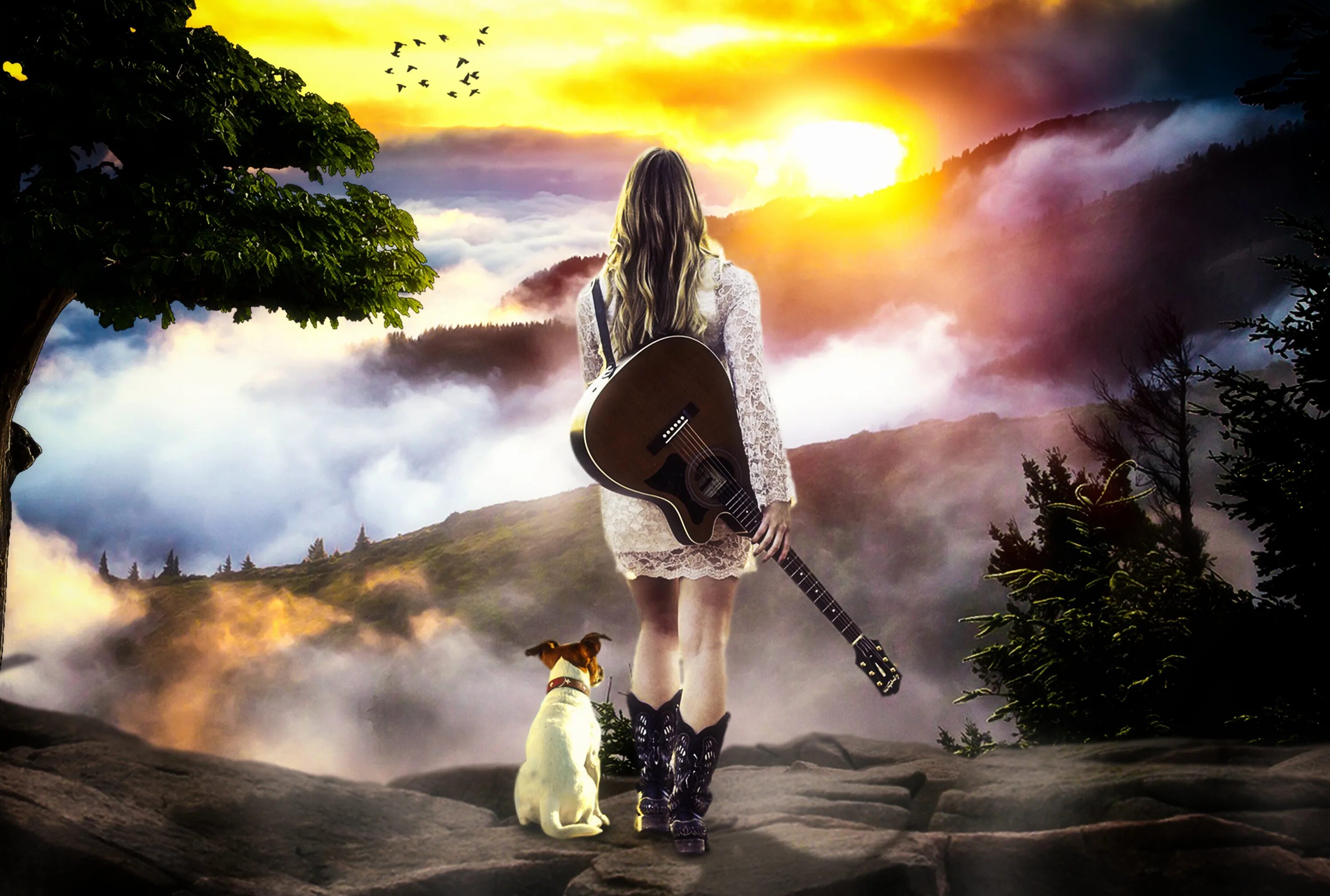 Природа под песню. Девушка с электрогитарой. Фотосессия с гитарой на природе. Гитара фэнтези. Гитарист на природе.