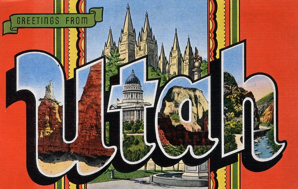 Dear greetings from. Utah 1946. Юта Постер. Greetings from Portugal.