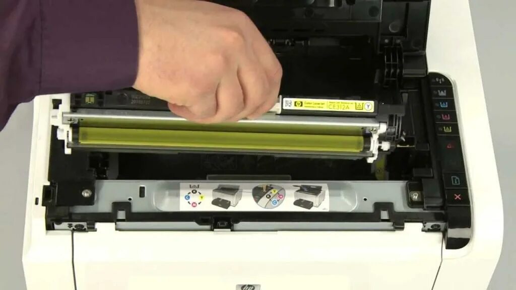 Как поставить картридж в принтер. Laserjet 1025. принтер laserjet 1025 w.