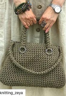 Сумки из шнура крючком