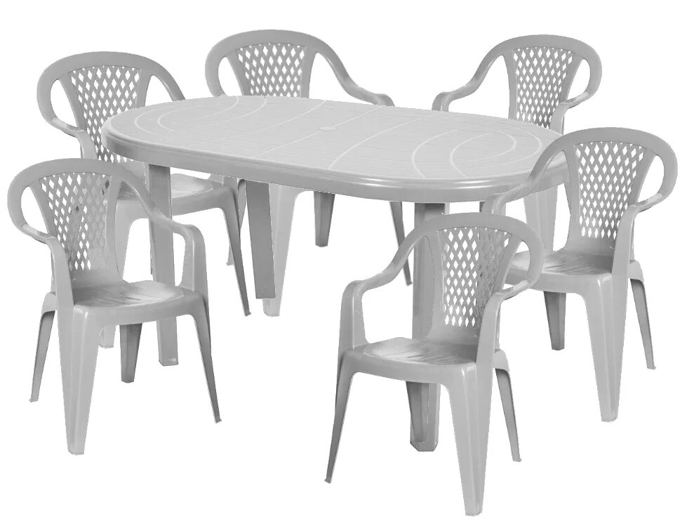 Набор пластиковой мебели. Комплект пластиковой мебели (стол Суматра "Sumatra" 1400х800 + 6 кресел "Ибица"). Набор пластиковой мебели rodos 6-1. Комплект пластиковой мебели (стол Нирвана + 8 кресел Флинт). Комплект садовой мебели стол и 6 стульев.