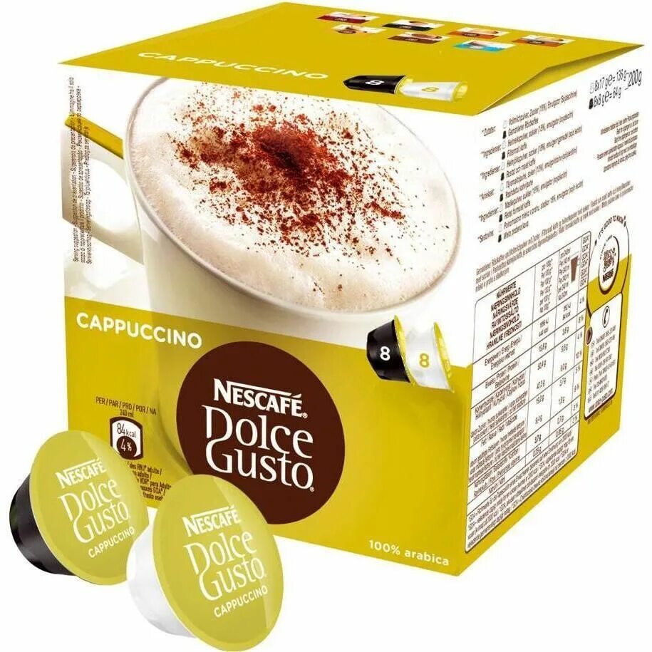 Кофе в капсулах Nescafe Dolce gusto Cappuccino 16 капсул. Капсулы Dolce gusto Cappuccino. Нескафе Дольче густо капсулы капучино. Капсулы Dolce gusto капучино. Dolce gusto cappuccino