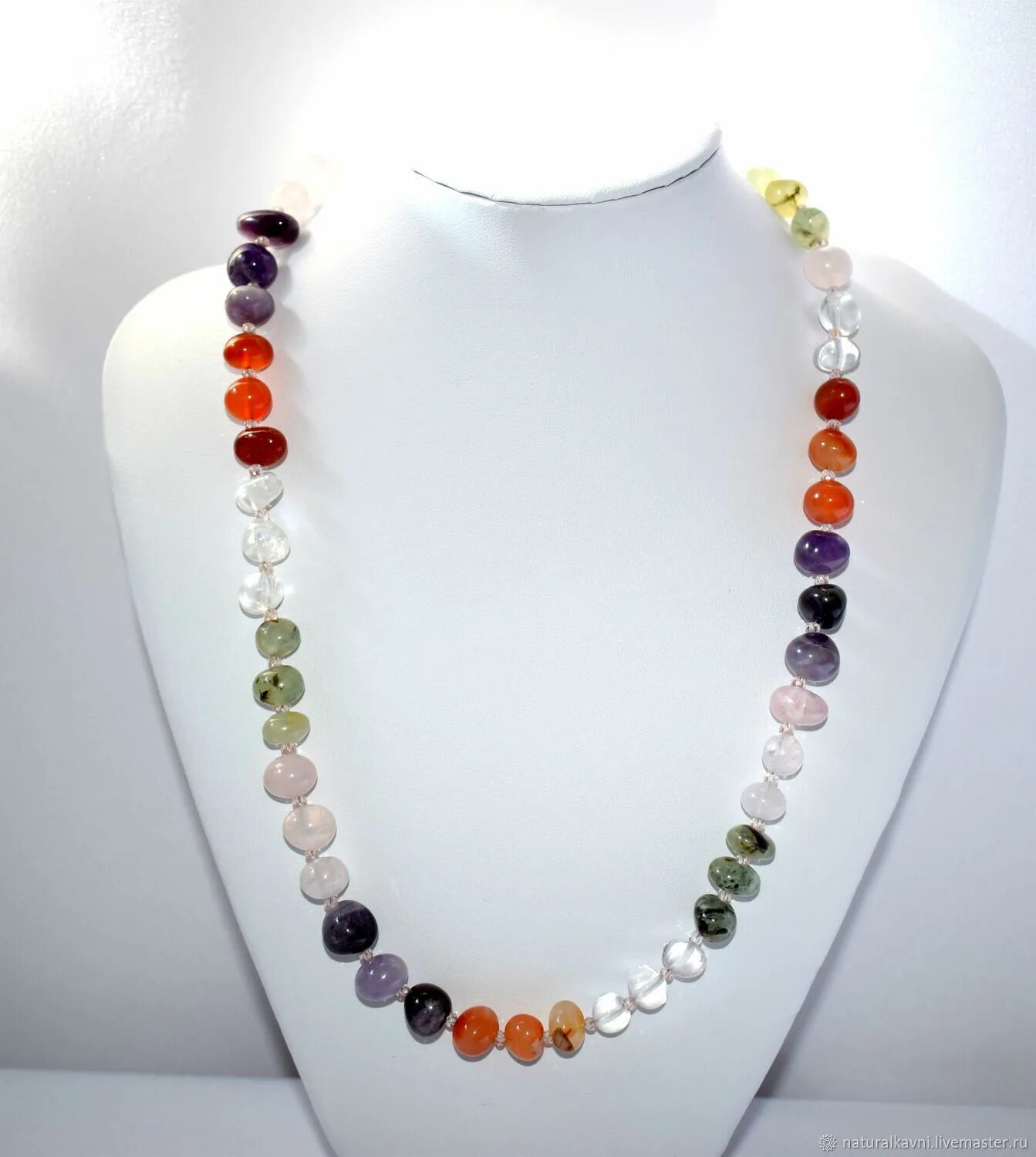 Бусы, колье яшма, гранат, бронза, самоцветы. Массивные украшения. Крупные бусы. Бусы из натуральных. Яшма мукаит леопардовая.