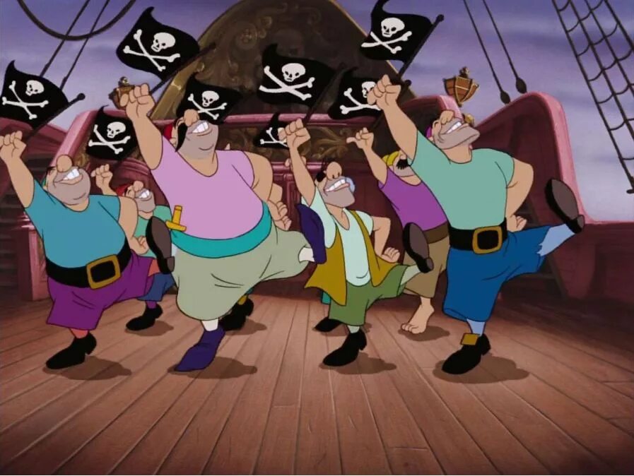 Питер Пэн и Капитан крюк корабль. Питер Пэн разбойники. Пиратский танец.