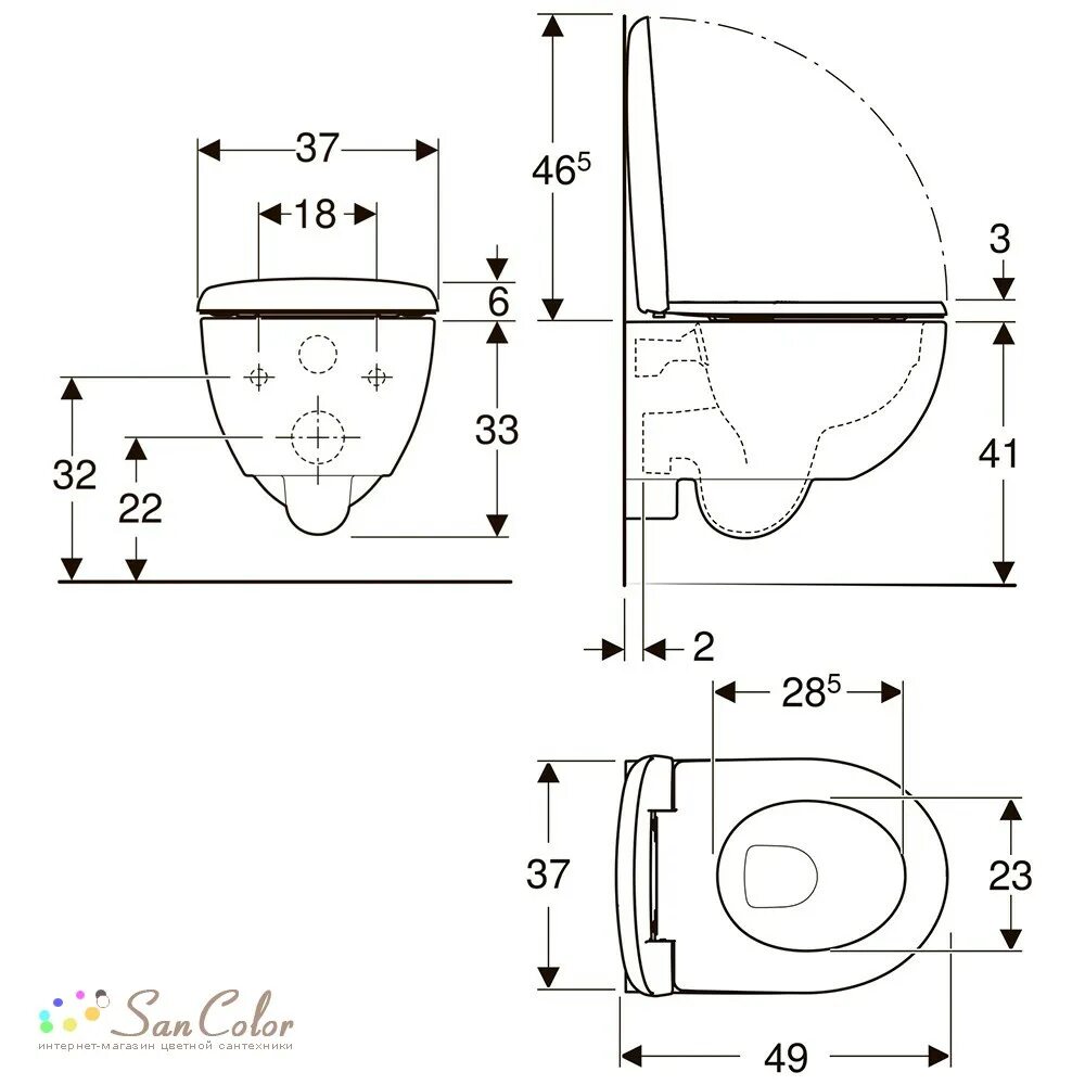 Geberit 500.122.TC.R. Компакт 500