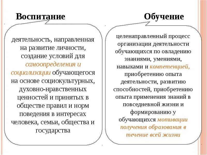 Понятие обучение воспитание развитие. Обучение и воспитание. Взаимосвязь образования и воспитания. Воспитание и образование. Образование обучение воспитание.