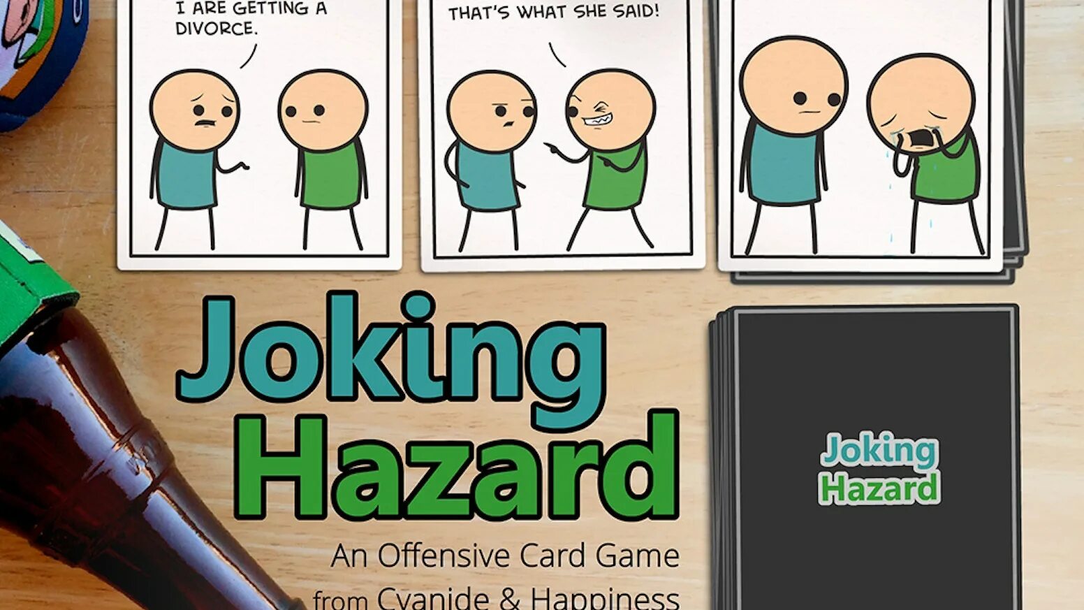 Joking up. Игра joking Hazard. Cyanide and Happiness игра. Цианид настольная игра. Цианид и счастье настолка.