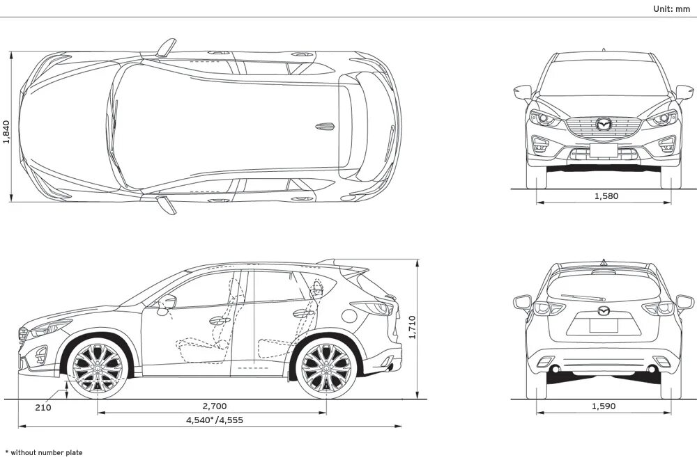 Мазда cx5 размеры