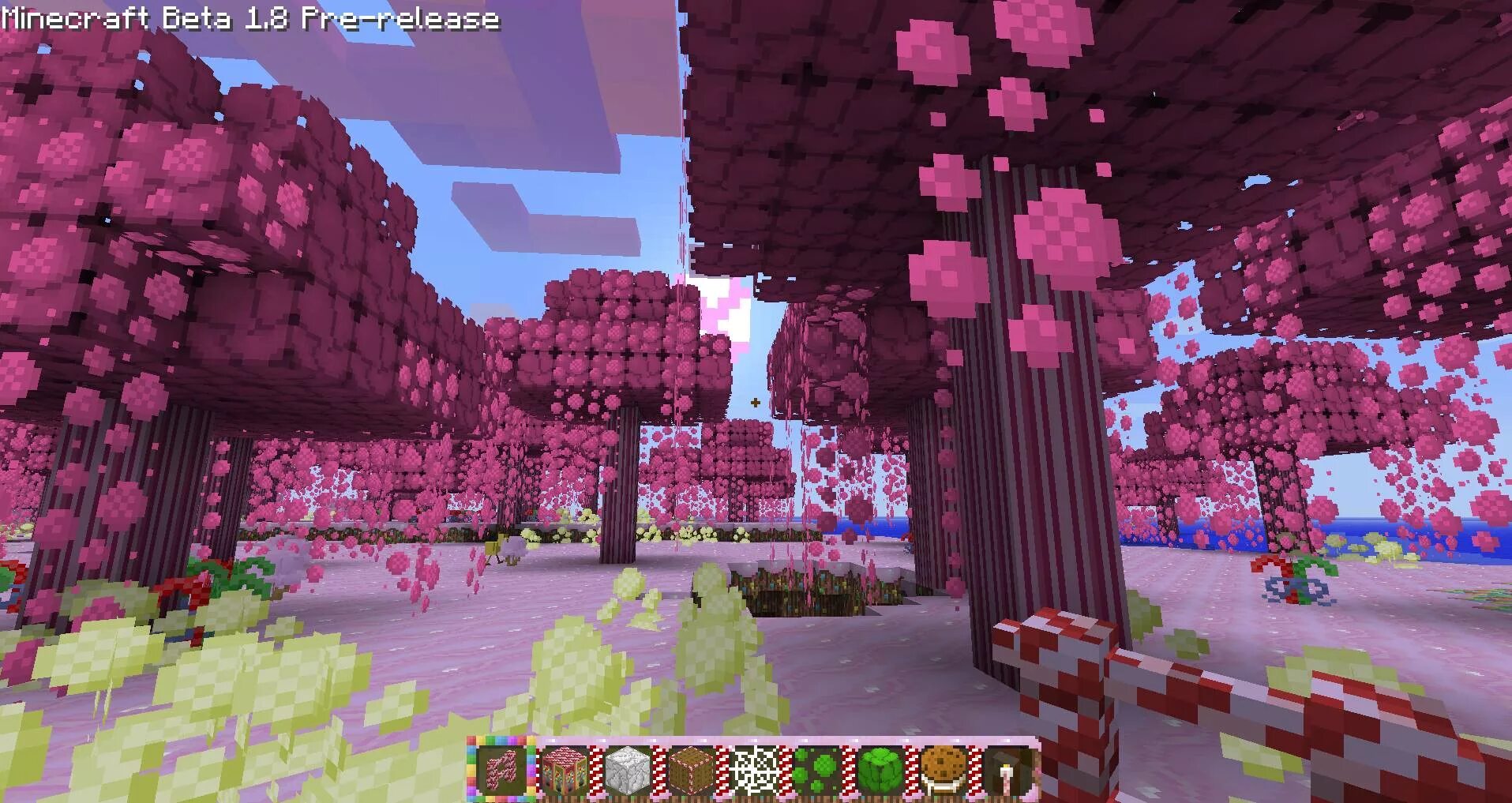 Текстур пак на сердечки. Сакура майнкрафт 1.19. Сакура майнкрафт 1.20. Розовое дерево в МАЙНКРАФТЕ. Minecraft розовый.