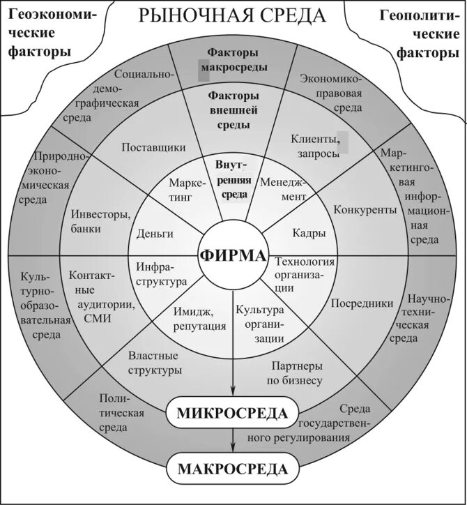 Факторы организации в менеджменте. Рыночная среда предприятия. Факторы рыночной среды. Мкромаркетинговая среда. Факторы внешней среды предприятия.