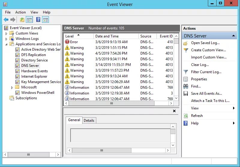 Dns клиент windows. Dns windows server 2019. просмотр событий windows server. днс log. сервер dns события с кодом (4013).