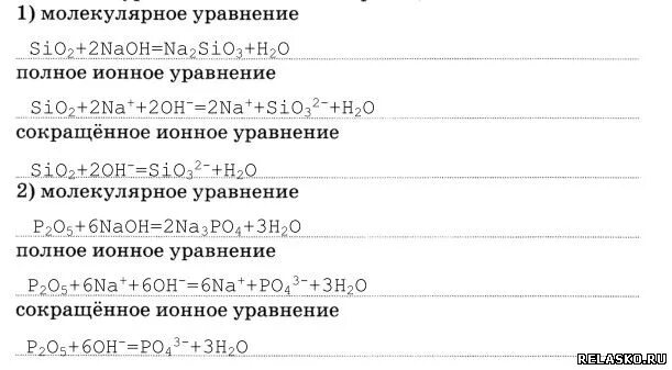 Молекулярные и ионные уравнения соляной кислоты