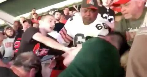 Browns Fan Grabs Jets Fan By His Balls And Squeezes Them During TNF.