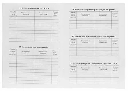 Бланк сертификата прививок 156 у 93