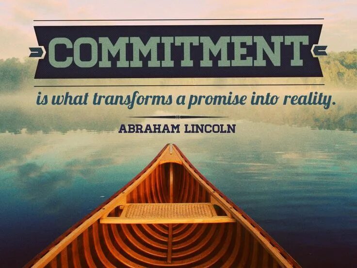 To make a commitment to. To make a commitment to