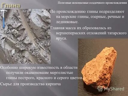 Глина относится к горной породе