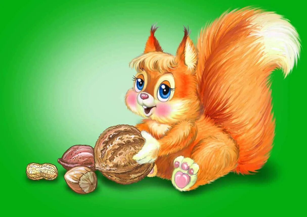 Иллюстрации белка с бельчонком для детей. Белочка с орешками. Орешки для белочки для детей. Белка с орешками.