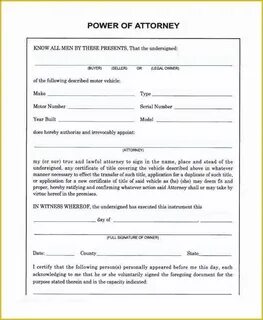 Power of attorney