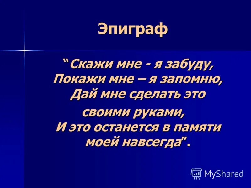 тесты эпиграф