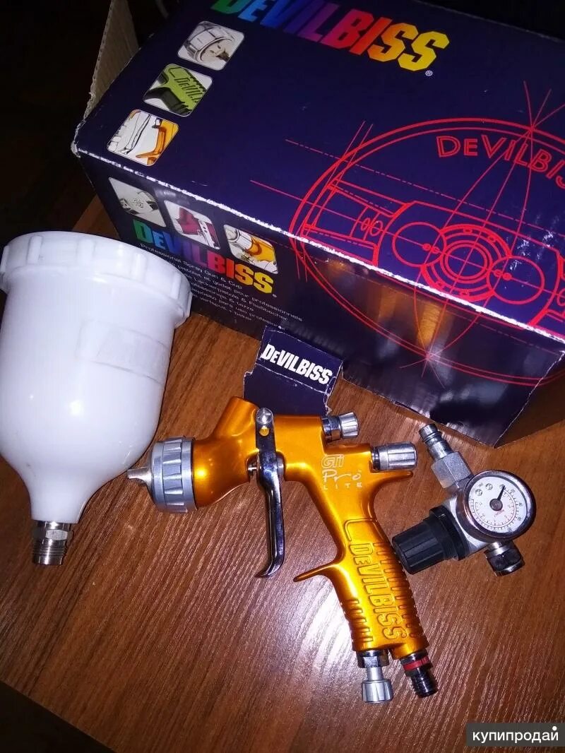 Новый краскопульт. Devilbiss gti pro красный. краскопульт девилбис gti.