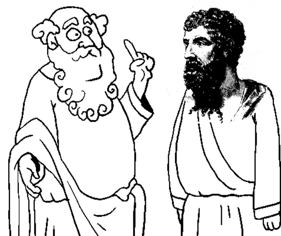 как нарисовать древнего мыслителя. пифагор карандашом. аристотель и платон чб. мудрец раскраска. древняя греция демокрит.