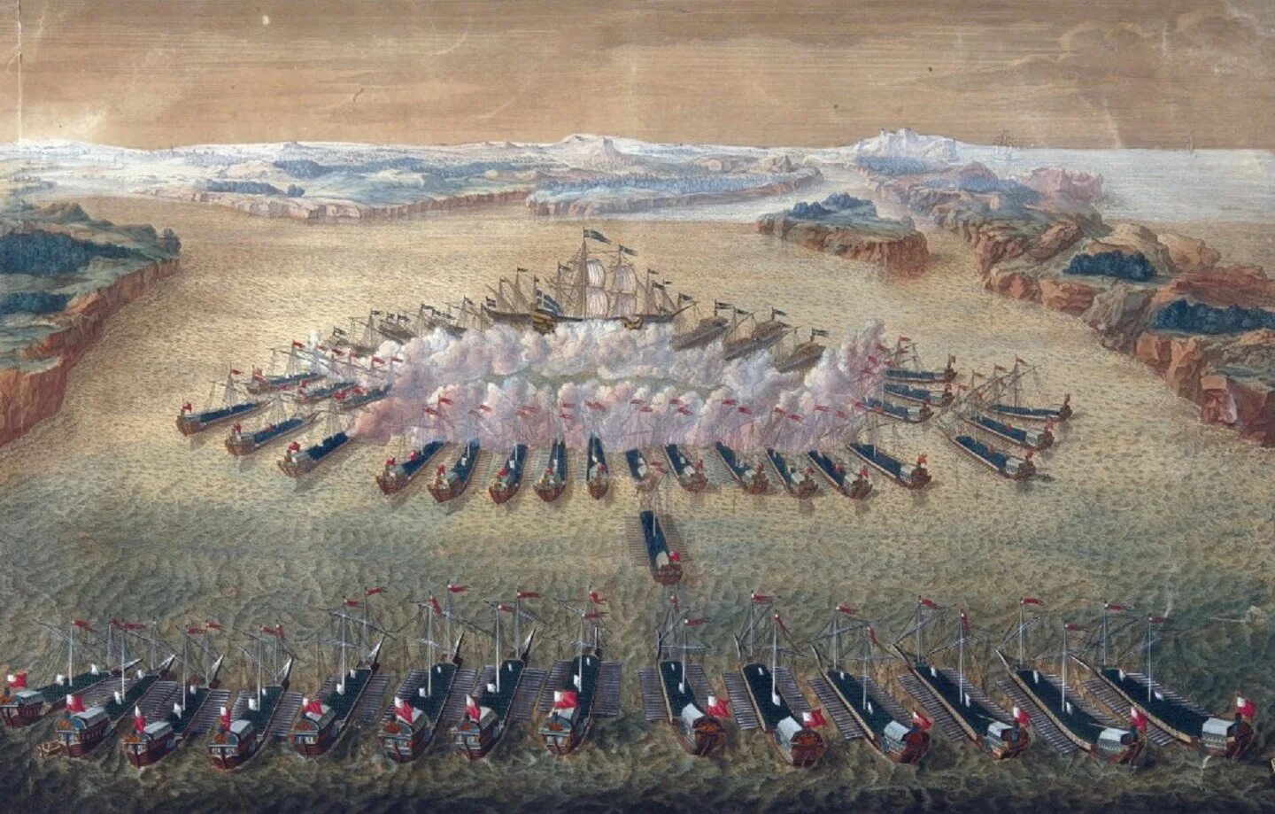 Гангутское сражение гравюра Маврикия Бакуа. Гангутское Морское сражение 1714. 9 Августа 1714 Гангутское сражение.